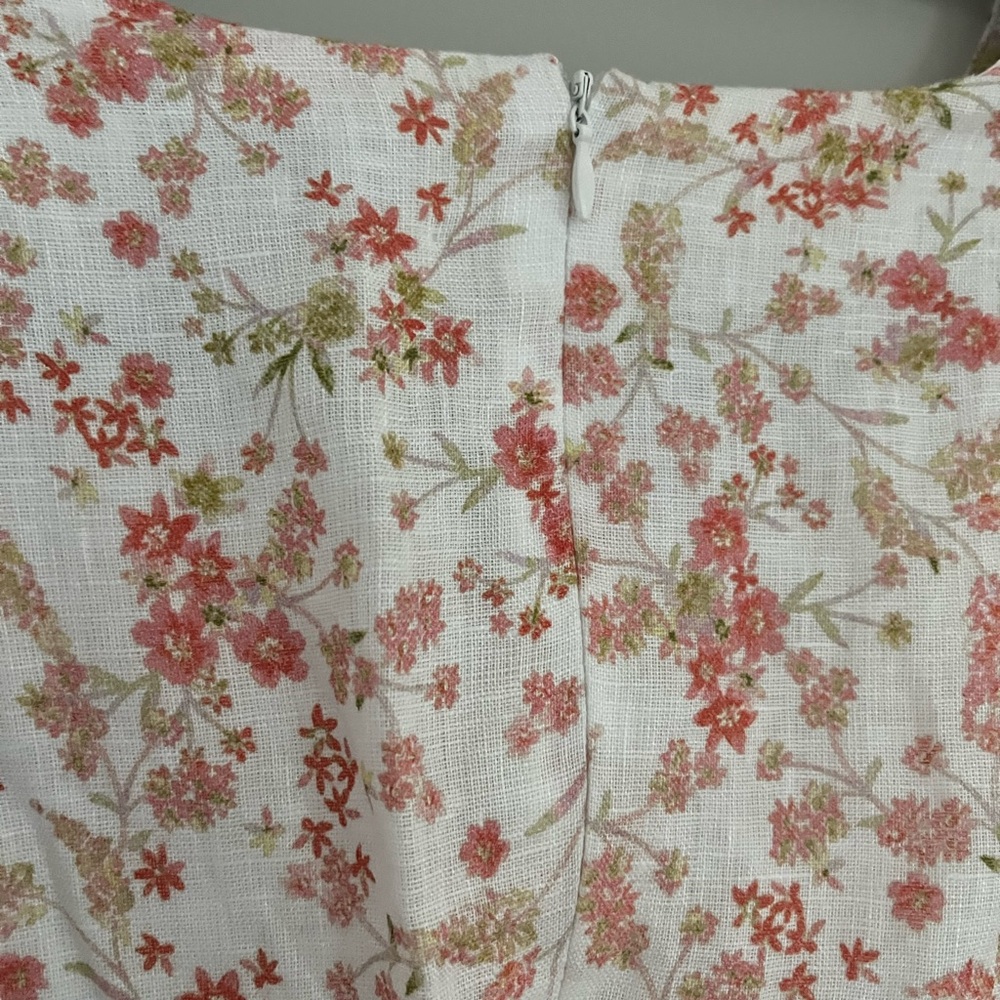 Adelyn Rae 100% Linen Floral Mini Dress - Picture 6 of 6